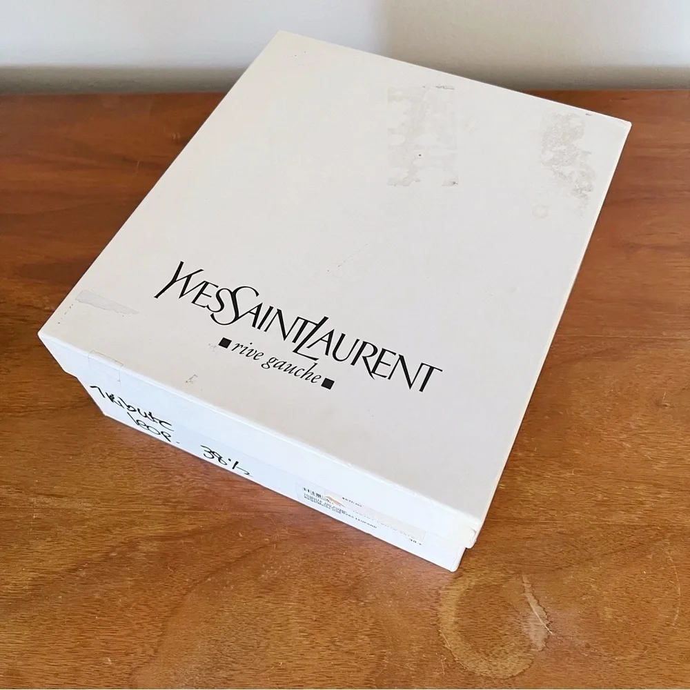 YSL • Tribute 105 Pump canvas leopard Mary Jane heels patent leather platform